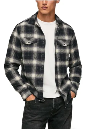 Pepe Jeans Skjorte, Herre, Sort, S, Bomuld, Freizeithemden
