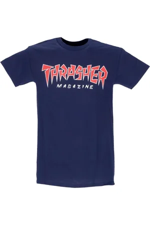 Thrasher Top, Herre, Blå, L, T-shirts