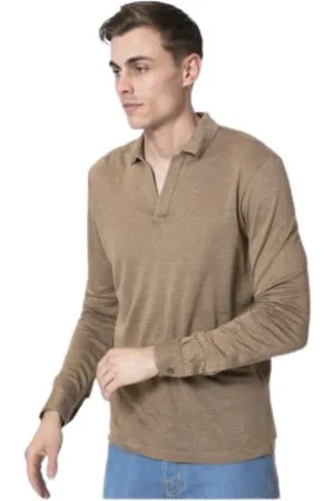 Gran Sasso Top, Herre, Brun, 2XL, Uld, Langærmet poloshirt