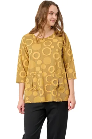 Pont Neuf Bluser & Skjorter, Dame, Gul, M, Polyester, Lotte bluse
