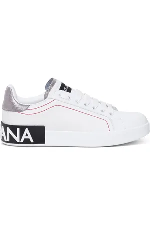 Dolce & Gabbana Sko, Dame, Hvid, 35 1/2 EU, Polyester, Portofino Sneakers