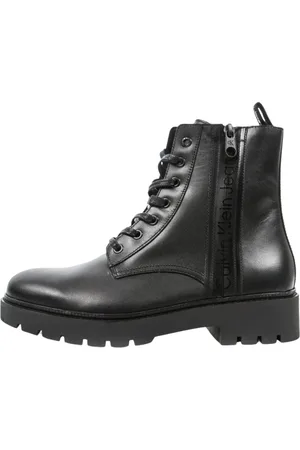 Calvin Klein Sko, Herre, Sort, 41 EU, Læder, Lace-up Støvler