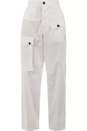 Knapper bukser for i hvid farve | FASHIOLA.dk