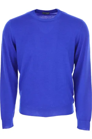 DRUMOHR Sweathshirts & Hoodies, Herre, Blå, M, Uld, Sweatshirts