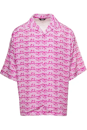 GCDS Skjorte, Herre, Lyserød, M, Short Sleeve Bluser
