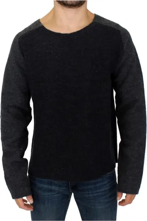 Costume National Strik, Herre, Grå, M, Uld, wool crewneck sweater