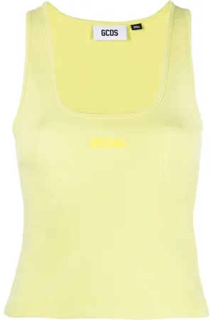 GCDS Top, Herre, Grøn, S, Bomuld, Ærmeløse toppe