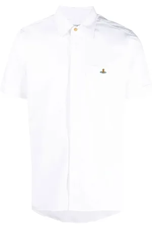 Vivienne Westwood Skjorte, Herre, Hvid, XL, Bomuld, Short Sleeve Bluser