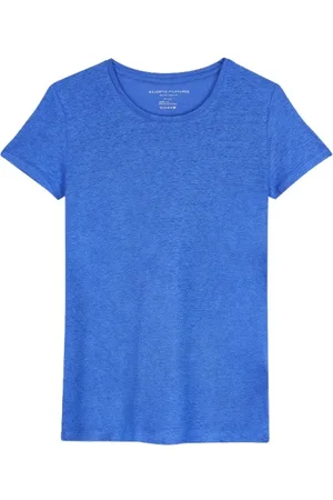Majestic Top, Dame, Blå, M, Linned, T-shirts