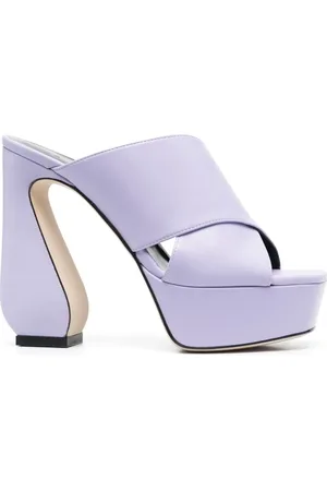 Sergio Rossi Sko, Dame, Lilla, 37 1/2 EU, Højhælede sandaler