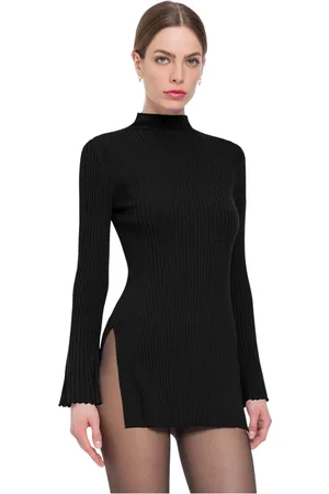 Wolford Strik, Dame, Sort, L, Uld, Rullekraver