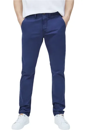 Pepe Jeans Bukser, Herre, Blå, W38, Uld, Slim-fit Bukser