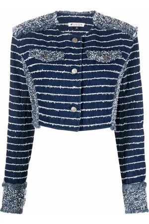 KRIZIA Strik, Dame, Blå, XS, Bomuld, Cardigans