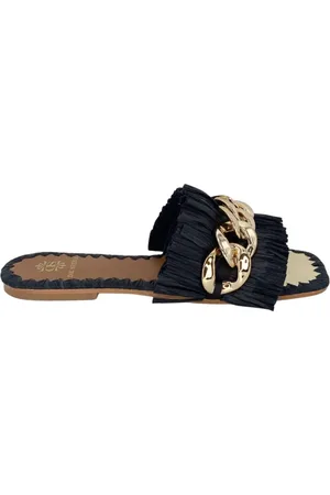 DE SIENA Sko, Dame, Sort, 37 EU, Uld, Sliders
