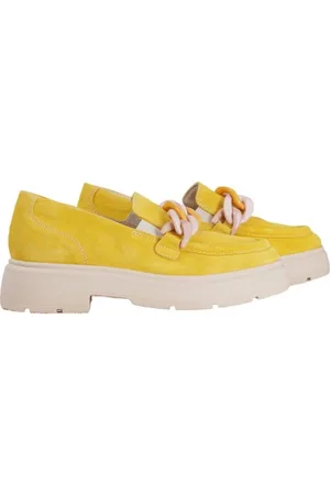 Dl Sko, Dame, Gul, 38 EU, Læder, Loafers
