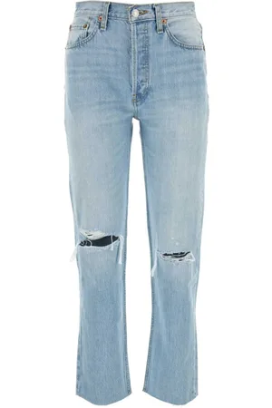RE/DONE Jeans, Dame, Blå, W27, Denim, Straight Jeans