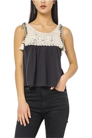 Pepe Jeans Top, Dame, Sort, S, Bomuld, Ærmeløse toppe