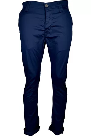 BLUE DE GENES Bukser, Herre, Blå, W34, Bomuld, Slim-fit Bukser