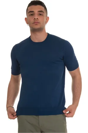 Gran Sasso Top, Herre, Blå, 3XL, Bomuld, Jersey T-shirt