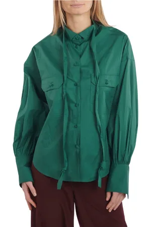 JEJIA Bluser & Skjorter, Dame, Grøn, S, Bomuld, Blouses