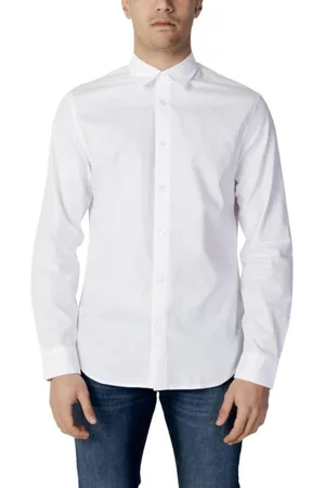 Armani Exchange Skjorte, Herre, Hvid, 2XL, Bomuld, Bluser
