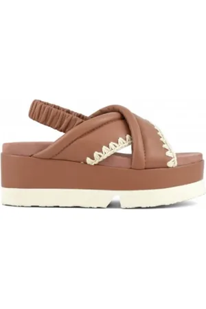 Mou Sko, Dame, Brun, 35 EU, Læder, Flade sandaler
