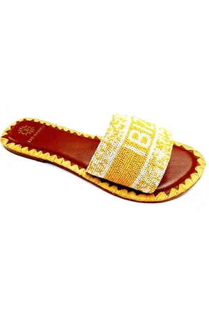 DE SIENA Sko, Dame, Gul, 38 EU, Uld, Sliders