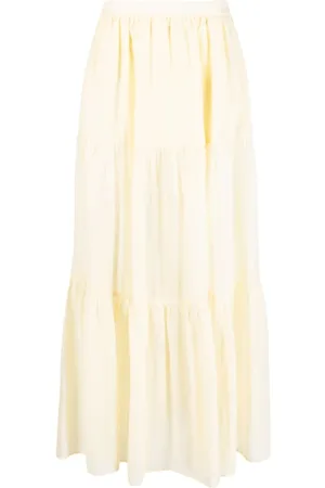 MANEBI Nederdel, Dame, Gul, S, Bomuld, Maxi Skirts