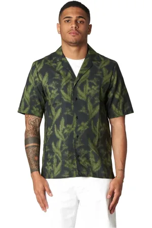 Paolo Pecora Skjorte, Herre, Grøn, 3XL, Bomuld, Short Sleeve Bluser