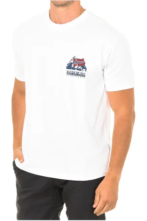 Napapijri Top, Herre, Hvid, 2XL, Bomuld, T-shirts