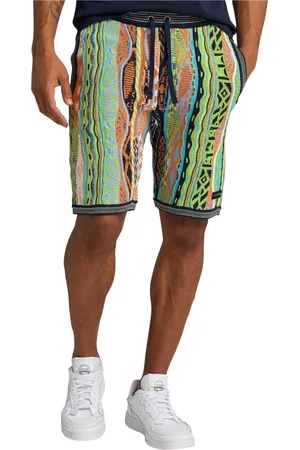 Carlo Colucci Shorts, Herre, Grøn, M, Strickshorts Mit Jaquard Cucuzza