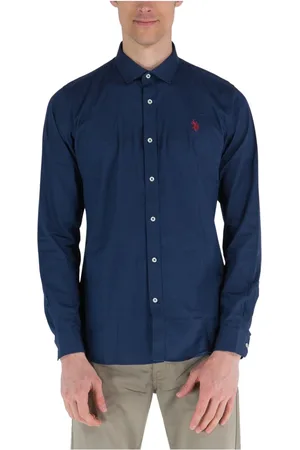 U.S. Polo Assn. Skjorte, Herre, Blå, L, Bomuld, Casual Bluser