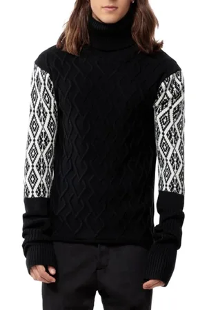 GAËLLE Strik, Herre, Sort, XL, Uld, Tops
