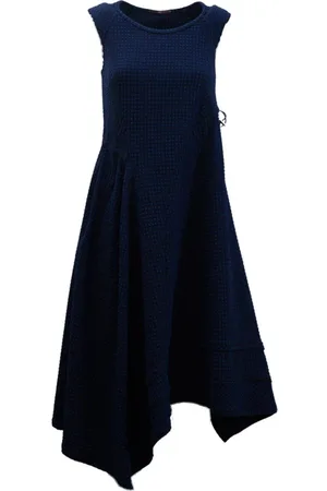 High Kjole, Dame, Blå, M, Midi Dresses