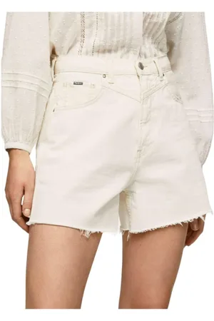 Pepe Jeans Shorts, Dame, Hvid, W28, Bomuld, Korte shorts