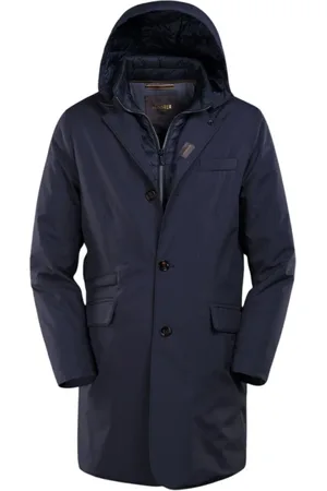MOORER Frakke, Herre, Blå, 4XL, Uld, Frakker