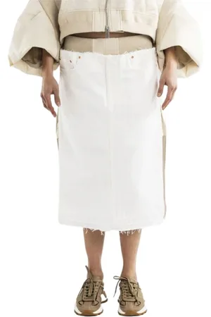SACAI Nederdel, Dame, Hvid, XL, Bomuld, Skirts