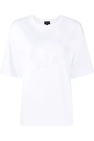 Giorgio Armani Top, Dame, Hvid, 2XS, Bomuld, T-shirts