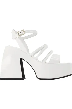 NODALETO Sko, Dame, Hvid, 41 EU, Læder, Højhælede sandaler