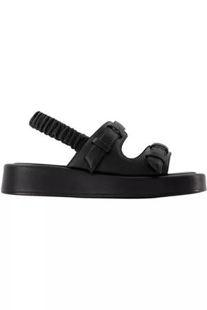 Elleme Sko, Dame, Sort, 40 EU, Læder, Flade sandaler
