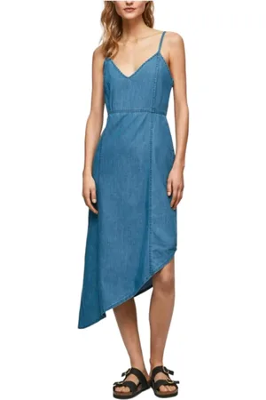 Pepe Jeans Kjole, Dame, Blå, S, Denim, Maxi Dresses