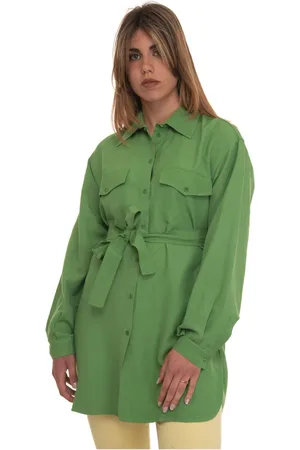 pennyblack Bluser & Skjorter, Dame, Grøn, M, Bomuld, Britney Long blouse