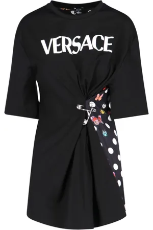 VERSACE Kjole, Dame, Flerfarvet, 2XS, Bomuld, Korte kjoler
