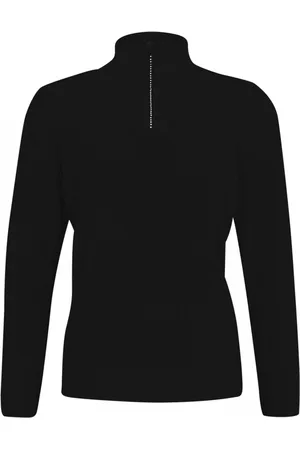 Skovhuus Strik, Dame, Sort, XL, Bomuld, Zip Turtle Jumper Bluser 3875
