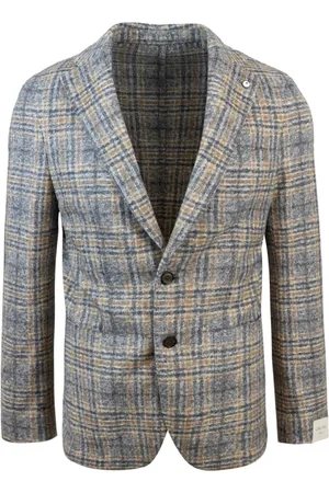 Lubiam Jakke, Herre, Grå, L, Bomuld, Jackets