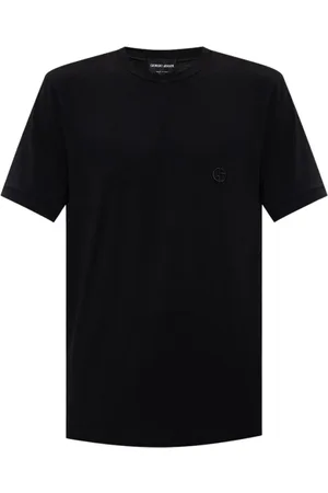Giorgio Armani Top, Herre, Sort, M, T-shirt med logo
