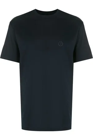 Giorgio Armani Top, Herre, Blå, M, Uld, T-shirts