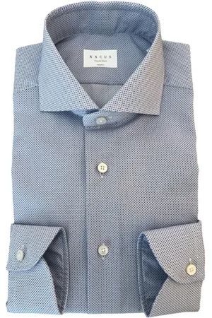 Xacus Skjorte, Herre, Blå, XL, Bomuld, - Travel Shirt
