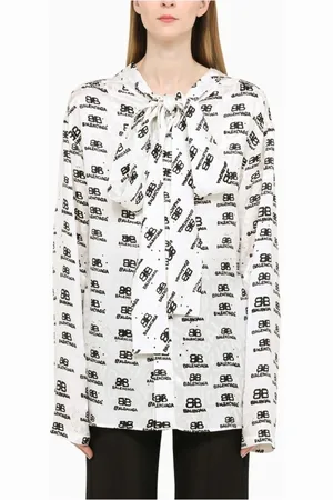 Balenciaga Bluser & Skjorter, Dame, Hvid, 2XS, Blouses
