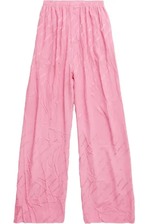 Balenciaga Bukser, Dame, Lyserød, 2XS, Uld, Straight Bukser